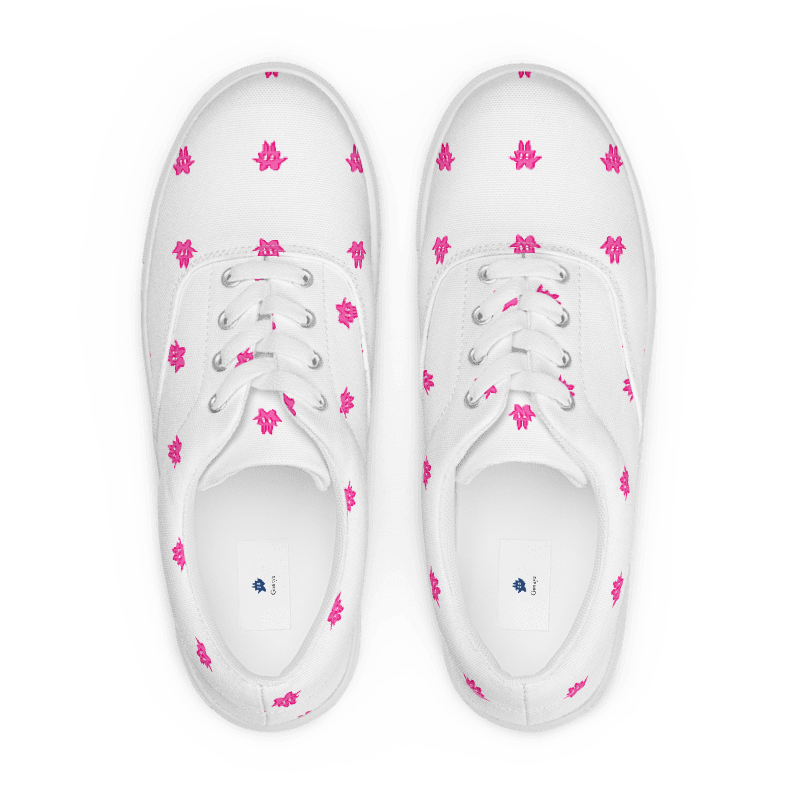 GONNYS “One Step” Pink Lace-Up Canvas Sneakers (Women's)