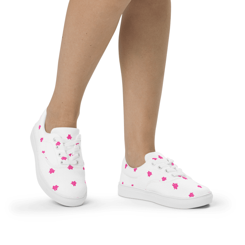 GONNYS “One Step” Pink Lace-Up Canvas Sneakers (Women's)