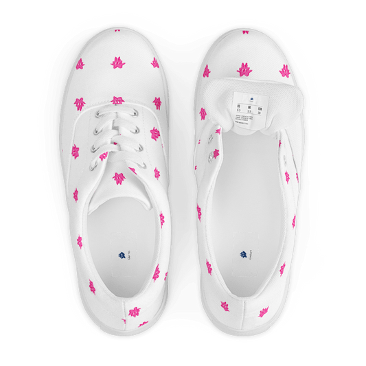 GONNYS “One Step” Pink Lace-Up Canvas Sneakers (Women's)