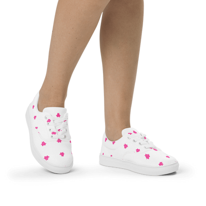 GONNYS “One Step” Pink Lace-Up Canvas Sneakers (Women's)